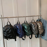 Quilted Shoulder Backpack Casual Daypack Female Waterproof Bag