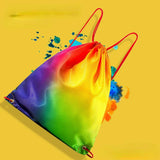 Waterproof Gym Bag Fitness Backpack Drawstring Pocket Hiking Camping