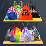 Waterproof Gym Bag Fitness Backpack Drawstring Pocket Hiking Camping