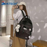 Casual Nylon Backpack with Multi-pocket Shoulder Straps