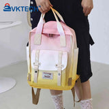 Gradient Large Capacity Backpack Student Schoolbag