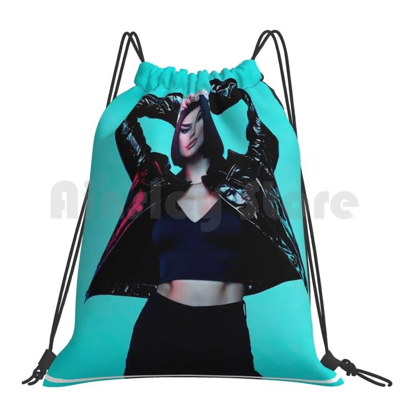 Drawstring Bag Waterproof Singer Lipa Beauty Womens Music News Top