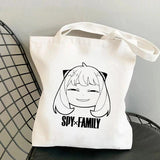 SPYFAMILY Anime Tote Bag Harajuku Canvas Anya Smug Spy Family Shoulder Bag