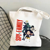 SPYFAMILY Anime Tote Bag Harajuku Canvas Anya Smug Spy Family Shoulder Bag