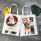 SPYFAMILY Anime Tote Bag Harajuku Canvas Anya Smug Spy Family Shoulder Bag