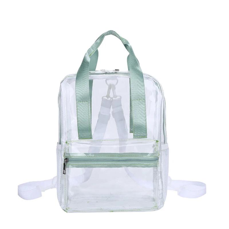 Transparent Pvc Backpack Women Waterproof Female Schoolbag