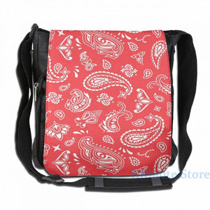 Funny Graphic Print Bandana Seamless Pattern Red USB Charge Backpack