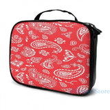 Funny Graphic Print Bandana Seamless Pattern Red USB Charge Backpack