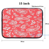 Funny Graphic Print Bandana Seamless Pattern Red USB Charge Backpack