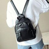 Women Backpack Waterproof PU Leather Anti-theft Large Capacity Travel Backpack