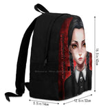 Wednesday Addams Laptop School Backpack Bag Gothic Dark Alternative Darkness