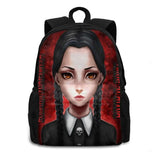 Wednesday Addams Laptop School Backpack Bag Gothic Dark Alternative Darkness