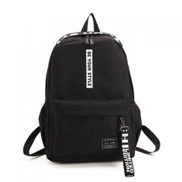 Large Capacity Campus Canvas Schoolbag Backpack