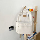 Double Zipper Backpack Multifunction Women Teenager Girls Laptop Backpack