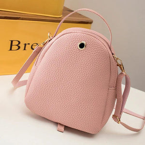 Lichee Leather Mini Backpack Crossbody Bag for Women