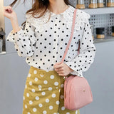Lichee Leather Mini Backpack Crossbody Bag for Women