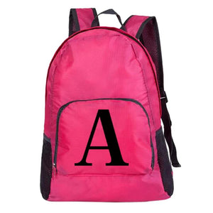 Ultralight Packable Backpack Foldable Travel Daypack Letter Print Organizer Bag