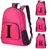 Ultralight Packable Backpack Foldable Travel Daypack Letter Print Organizer Bag