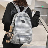 Thousand Bird Pattern Nylon Women Backpack Schoolbag For Teenage Girls