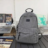 Thousand Bird Pattern Nylon Women Backpack Schoolbag For Teenage Girls