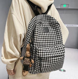 Thousand Bird Pattern Nylon Women Backpack Schoolbag For Teenage Girls