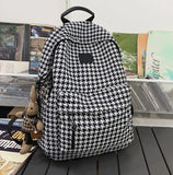 Thousand Bird Pattern Nylon Women Backpack Schoolbag For Teenage Girls