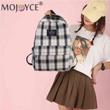 Plaid Backpack for Women Student Travel Sports