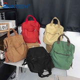 Retro Canvas Backpack Large Capacity Travel Student School Bag
