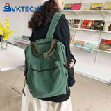 Retro Canvas Backpack Large Capacity Travel Student School Bag