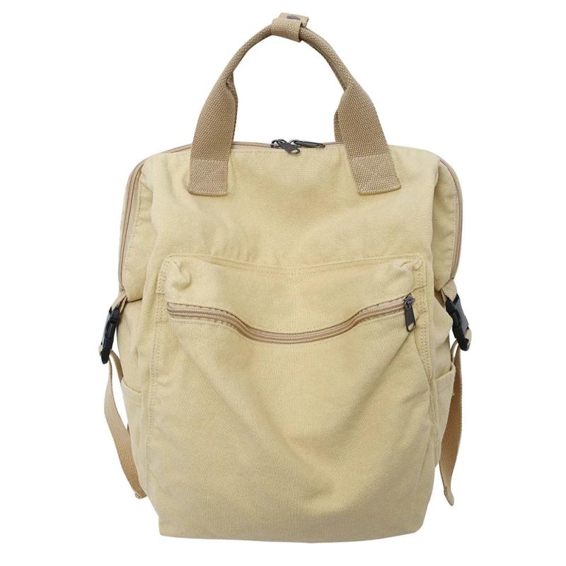 Retro Canvas Backpack Large Capacity Travel Student School Bag