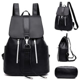 Waterproof Ladies Backpack PU Leather Shoulder Bag