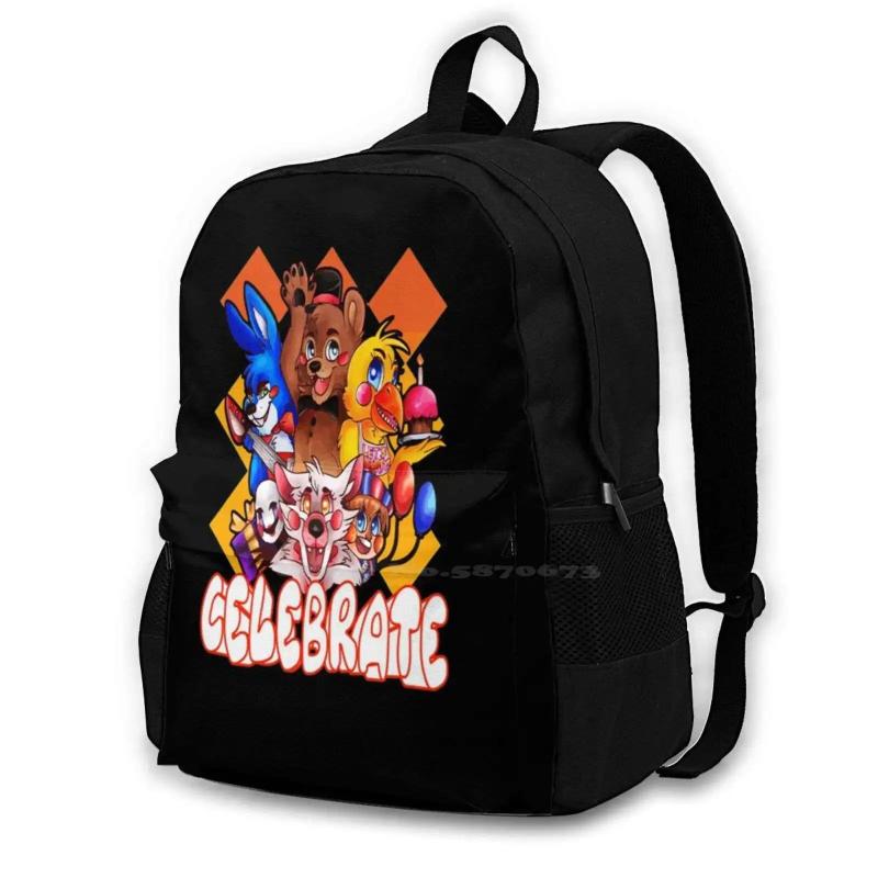 Five Nights At S Celebrate Backpack for Men Women Teens Girls
