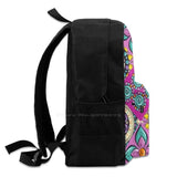 Purple Flower Backpack for Men Women Teenagers Girls