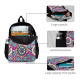 Purple Flower Backpack for Men Women Teenagers Girls