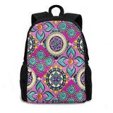 Purple Flower Backpack for Men Women Teenagers Girls