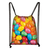 Donut Rainbow Drawstring Bag Candy Backpack Kids Kindergarten School