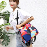 Anti Theft Women Backpack Durable Fabric Oxford School Bag Pretty Style