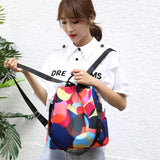 Anti Theft Women Backpack Durable Fabric Oxford School Bag Pretty Style