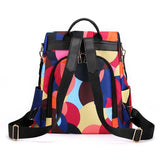 Anti Theft Women Backpack Durable Fabric Oxford School Bag Pretty Style