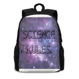 Science Rules Teen College Student Backpack Laptop Travel Bags