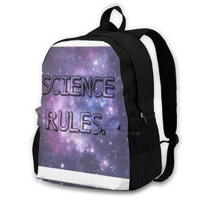 Science Rules Teen College Student Backpack Laptop Travel Bags
