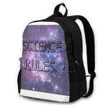 Science Rules Teen College Student Backpack Laptop Travel Bags