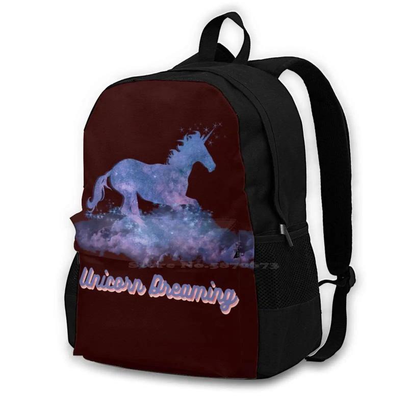 Galaxy Dreaming Unicorn Backpack School Laptop Travel Bag