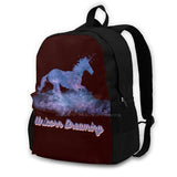 Galaxy Dreaming Unicorn Backpack School Laptop Travel Bag