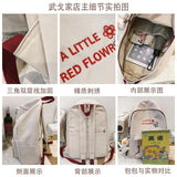 Teenager Girl Backpack Schoolbag Mochila Impermeable Canvas Bags