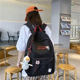 Teenager Girl Backpack Schoolbag Mochila Impermeable Canvas Bags