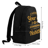 Change Life Typography Laptop Backpack
