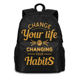Change Life Typography Laptop Backpack
