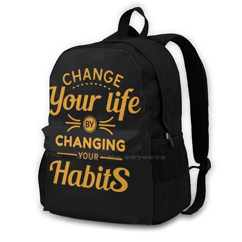 Change Life Typography Laptop Backpack