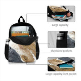 Marble Travel Laptop Bagpack Bags Granite Crystal